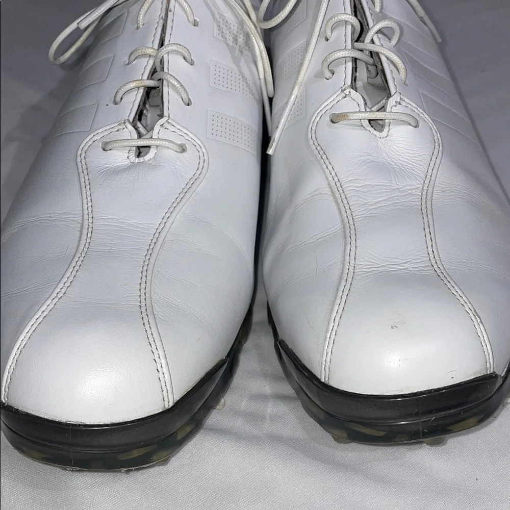 adidas Men's White Leather Golf Oxfords